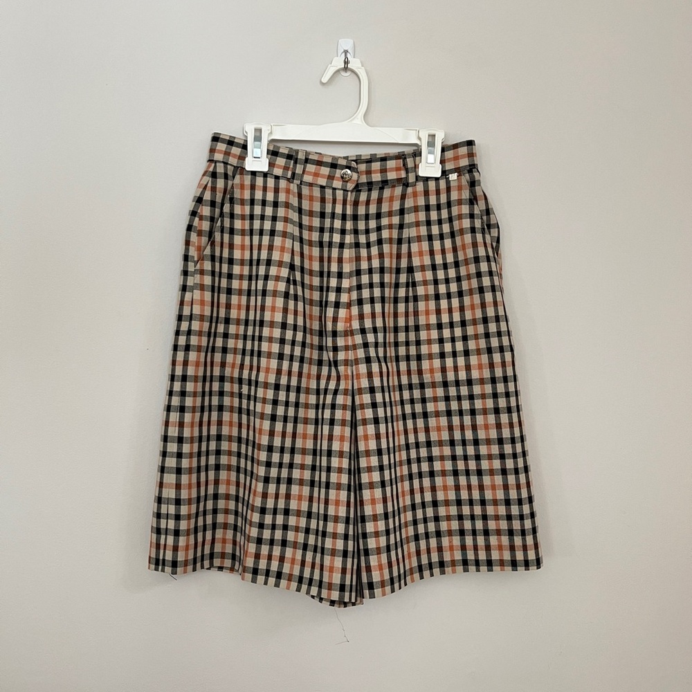 Japanese Brand Vintage Plaid Shorts with Pockets 26x9